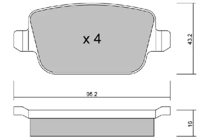 Комплект тормозных колодок (AISIN: BPFO-2001)